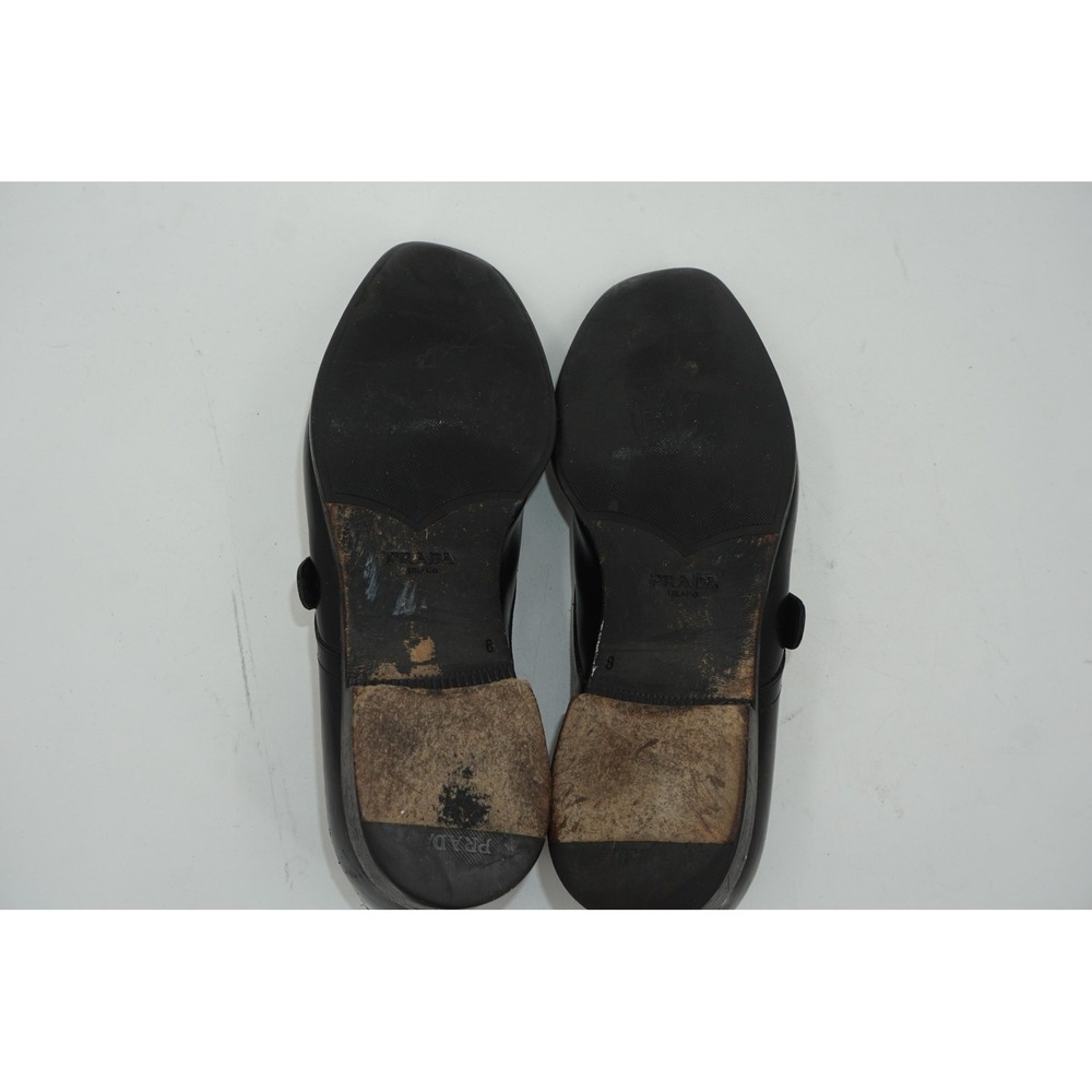 Prada Black Patent Leather Monk Strap Cap Toe Men's Size 8UK 9US - Picture 8 of 9